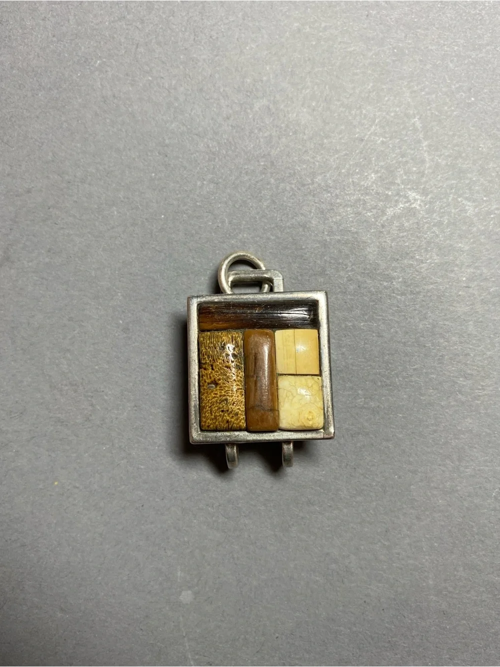 Vintage artisan Versiors sterling silver inlay money clip